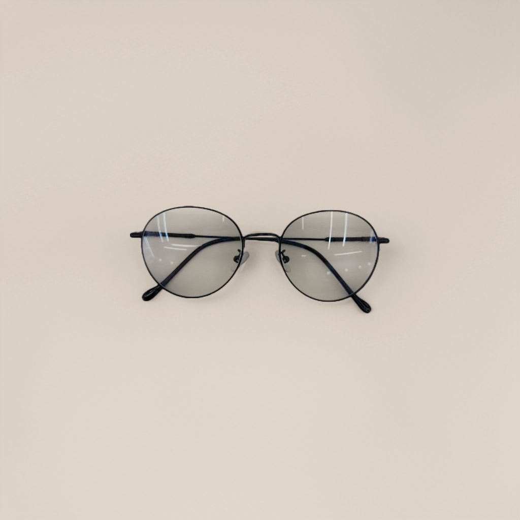 The black round-framed glasses are made of high-quality TR90 material, which is lightweight and flexible, making them versatile for daily commuting Application Scenario