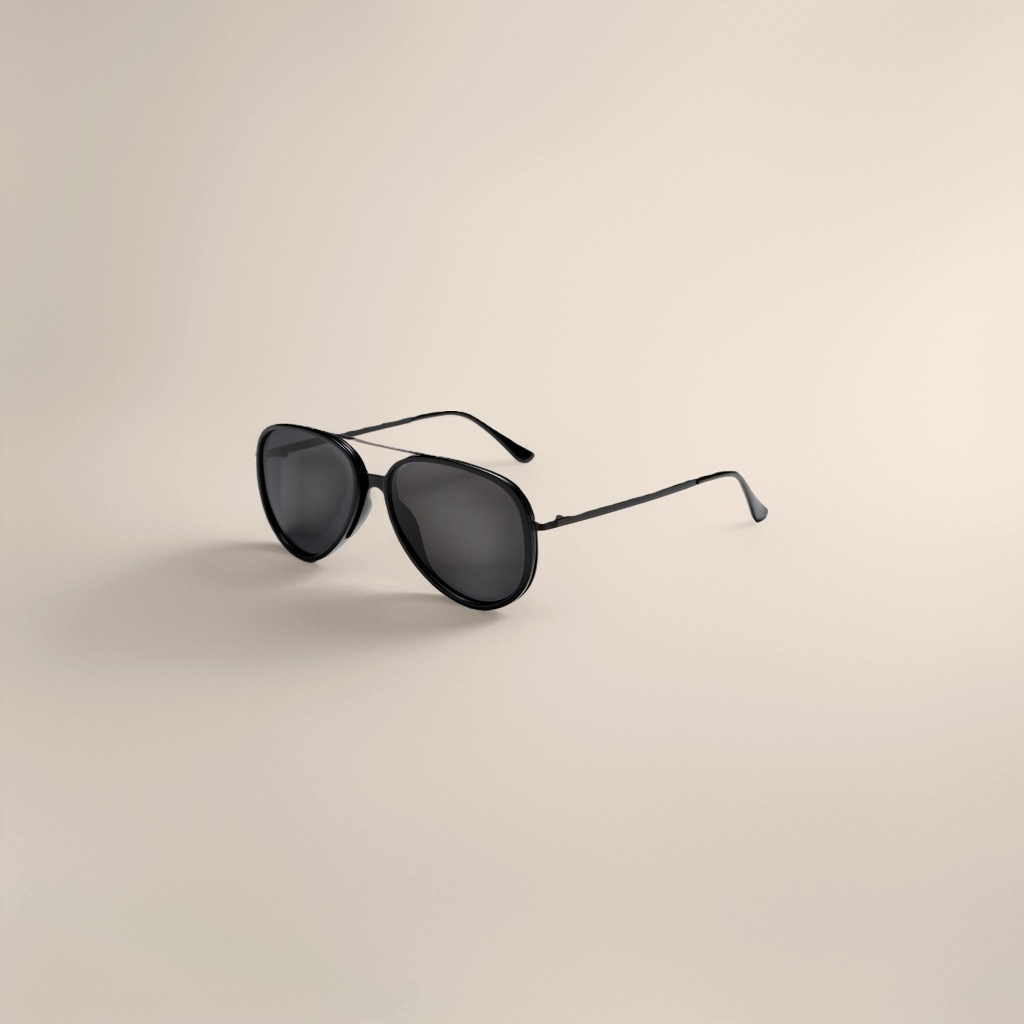 Black pilot sunglasses with fashionable polarized light and UV protection, suitable for both men and women