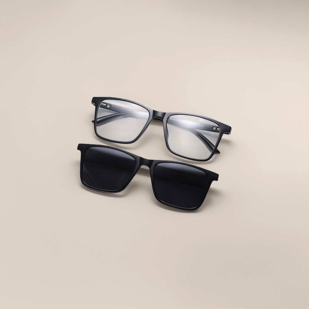 The black frame glasses are fashionable and lightweight. The TR90 material myopia frame can be matched with different degrees details Picture