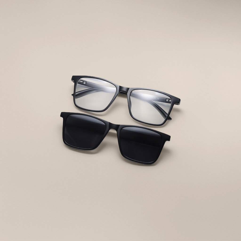 The black frame glasses are fashionable and lightweight. The TR90 material myopia frame can be matched with different degrees Specification image
