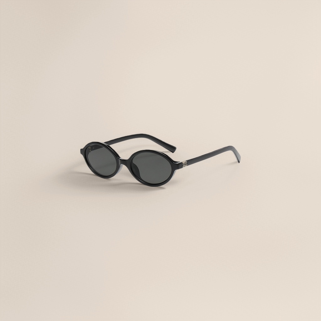 Black oval-shaped sunglasses, fashionable UV-resistant polarized sunglasses, suitable for both men and women
