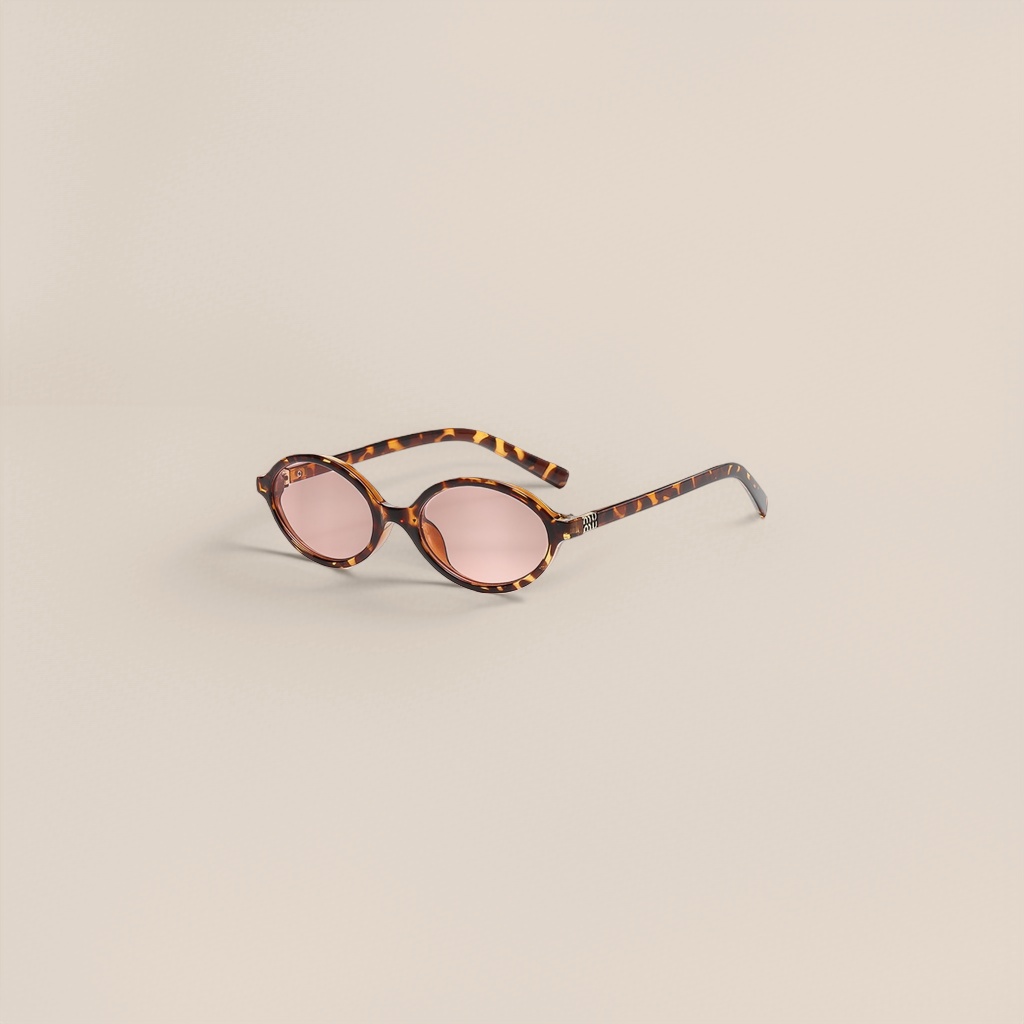 Tortoiseshell frame pink lens sunglasses, fashionable UV-resistant polarized sunglasses