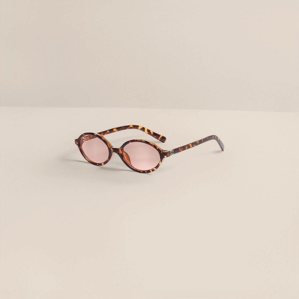 Tortoiseshell frame pink lens sunglasses, fashionable UV-resistant polarized sunglasses details Picture