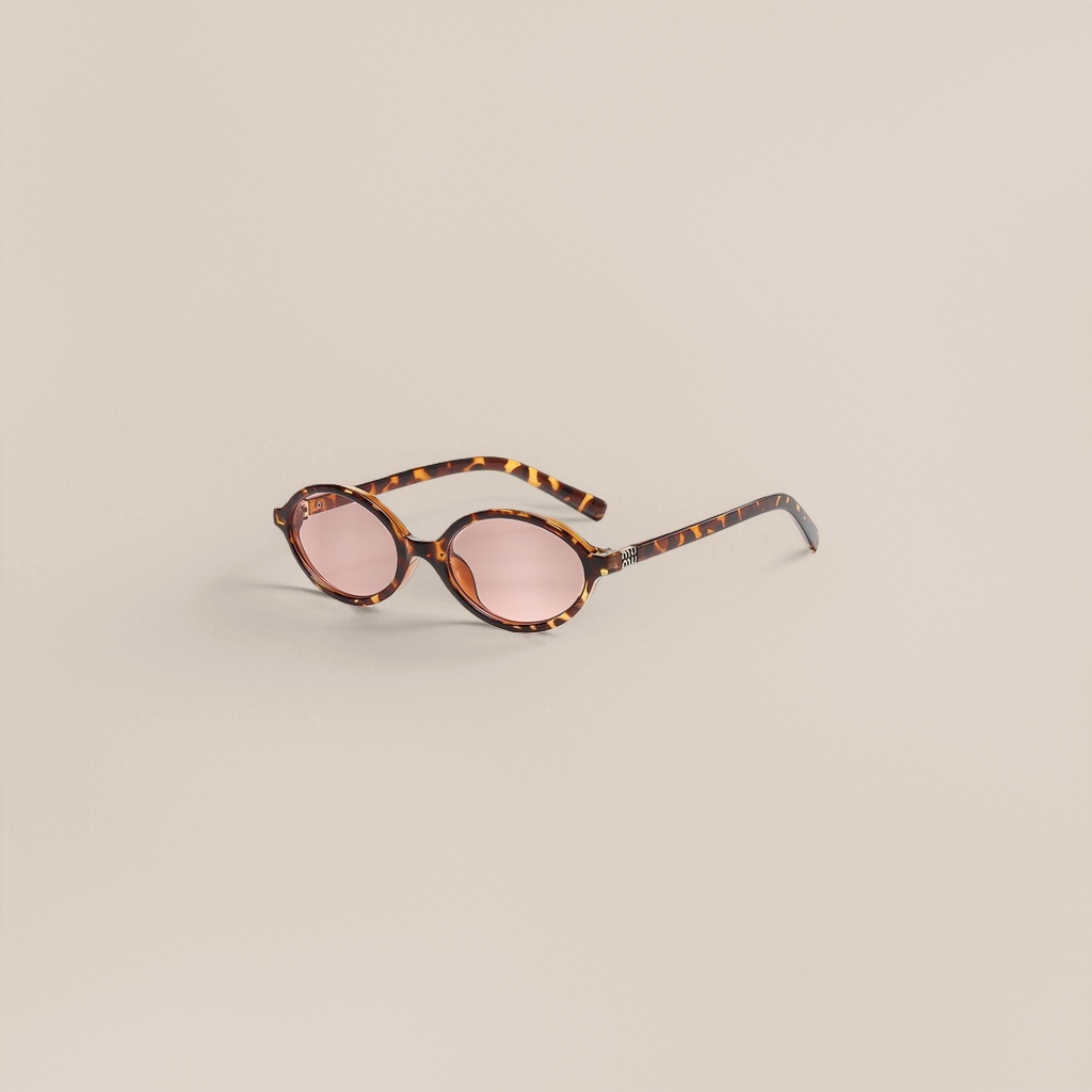 Tortoiseshell frame pink lens sunglasses, fashionable UV-resistant polarized sunglasses Specification image
