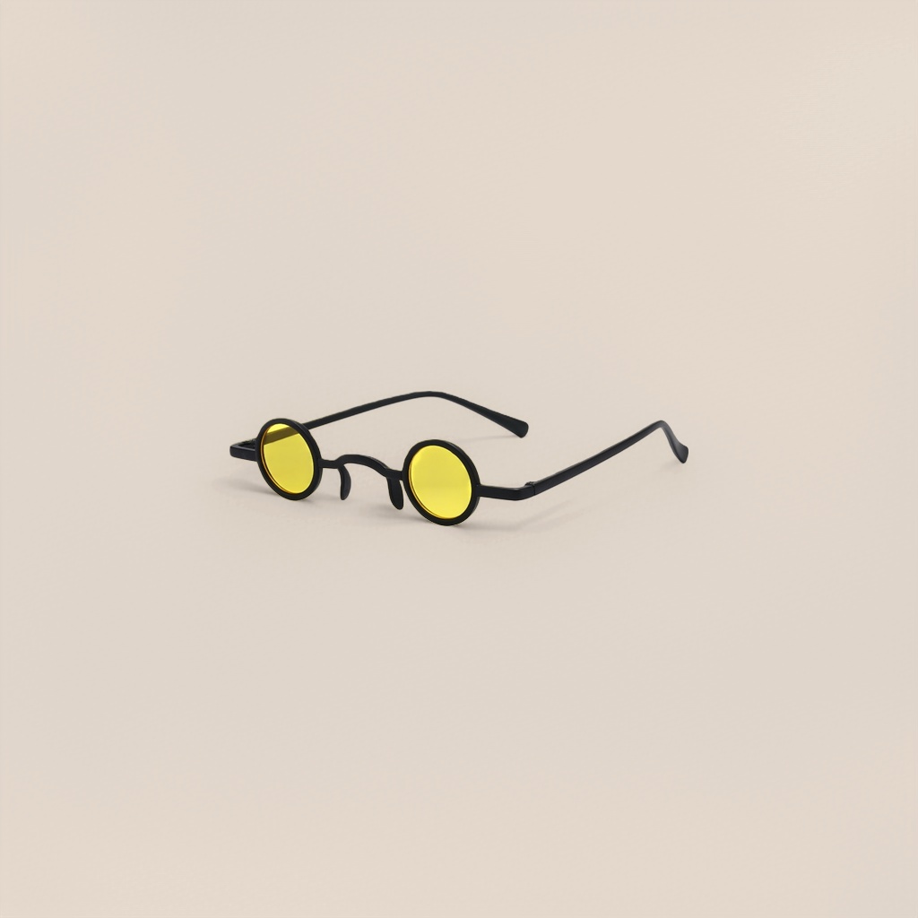 Black round-framed yellow lens fashionable glasses are suitable for both men and women, lightweight and comfortable Application Scenario