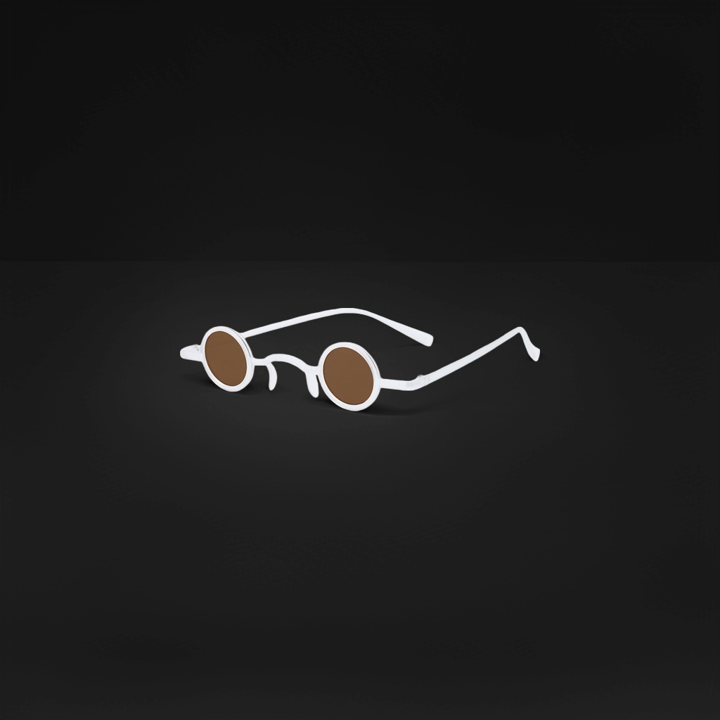 White thin-framed round sunglasses are fashionable and versatile, as well as UV-resistant polarized sunglasses Application Scenario