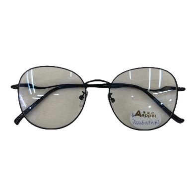 Black round-framed glasses with 99.9% anti-blue light light titanium alloy frames, suitable for both men and women Item Picture