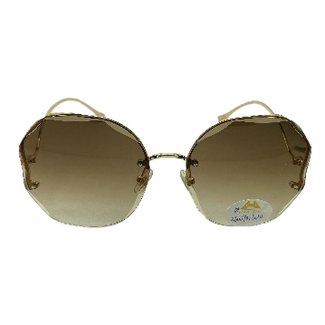 Golden-framed gradient sunglasses, fashionable UV-resistant polarized sunglasses Item Picture