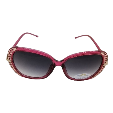Rose red diamond-encrusted sunglasses for fashionable women, UV protection polarizing glasses Item Picture