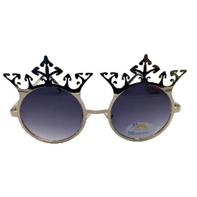 Golden-framed crown-shaped sunglasses, fashionable UV-resistant polarized sunglasses Item Picture