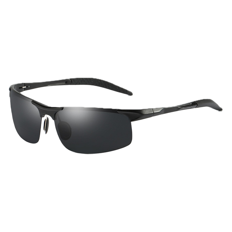 Black sunglasses with metal frames are light, comfortable and UV-resistant for cycling trips Item Picture