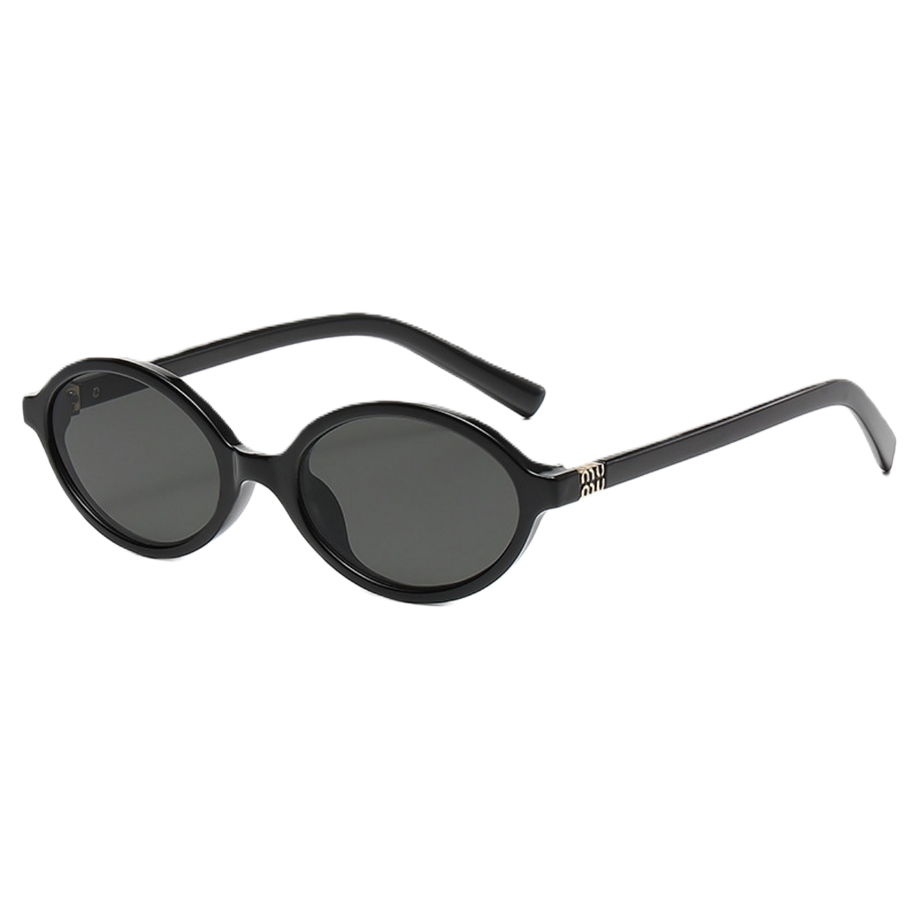 Black oval-shaped sunglasses, fashionable UV-resistant polarized sunglasses, suitable for both men and women Item Picture