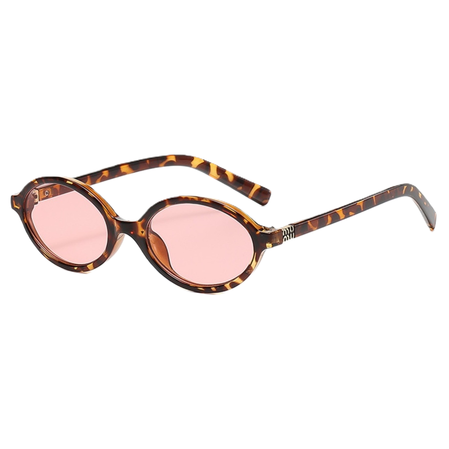 Tortoiseshell frame pink lens sunglasses, fashionable UV-resistant polarized sunglasses Item Picture