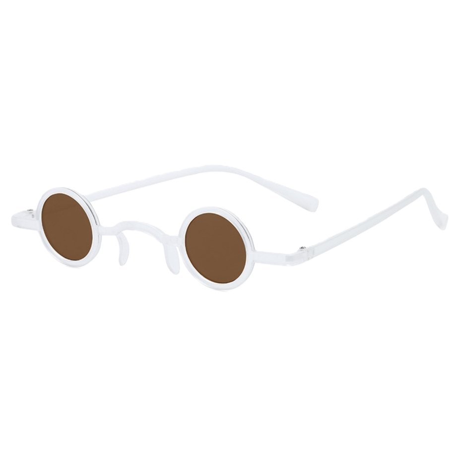 White thin-framed round sunglasses are fashionable and versatile, as well as UV-resistant polarized sunglasses Item Picture