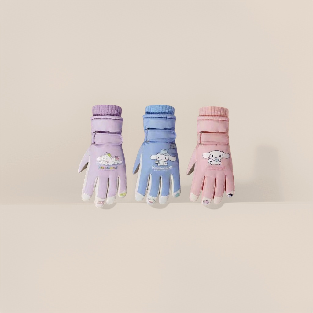 Colorful cartoon cotton warm gloves for both men and women, suitable for cold protection in autumn and winter details Picture