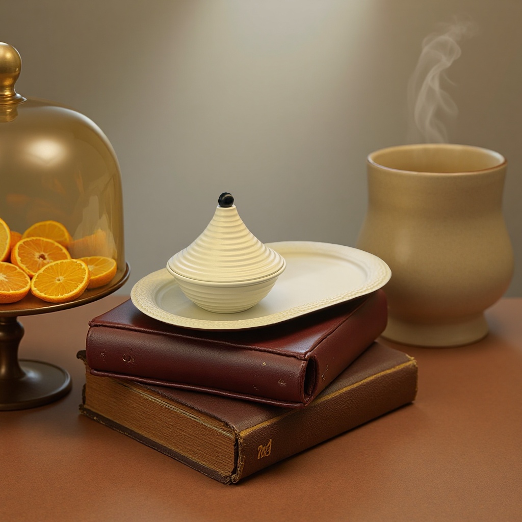 SANCAI golden Arabic decorative plaque paired with a white circular tray plate details Picture