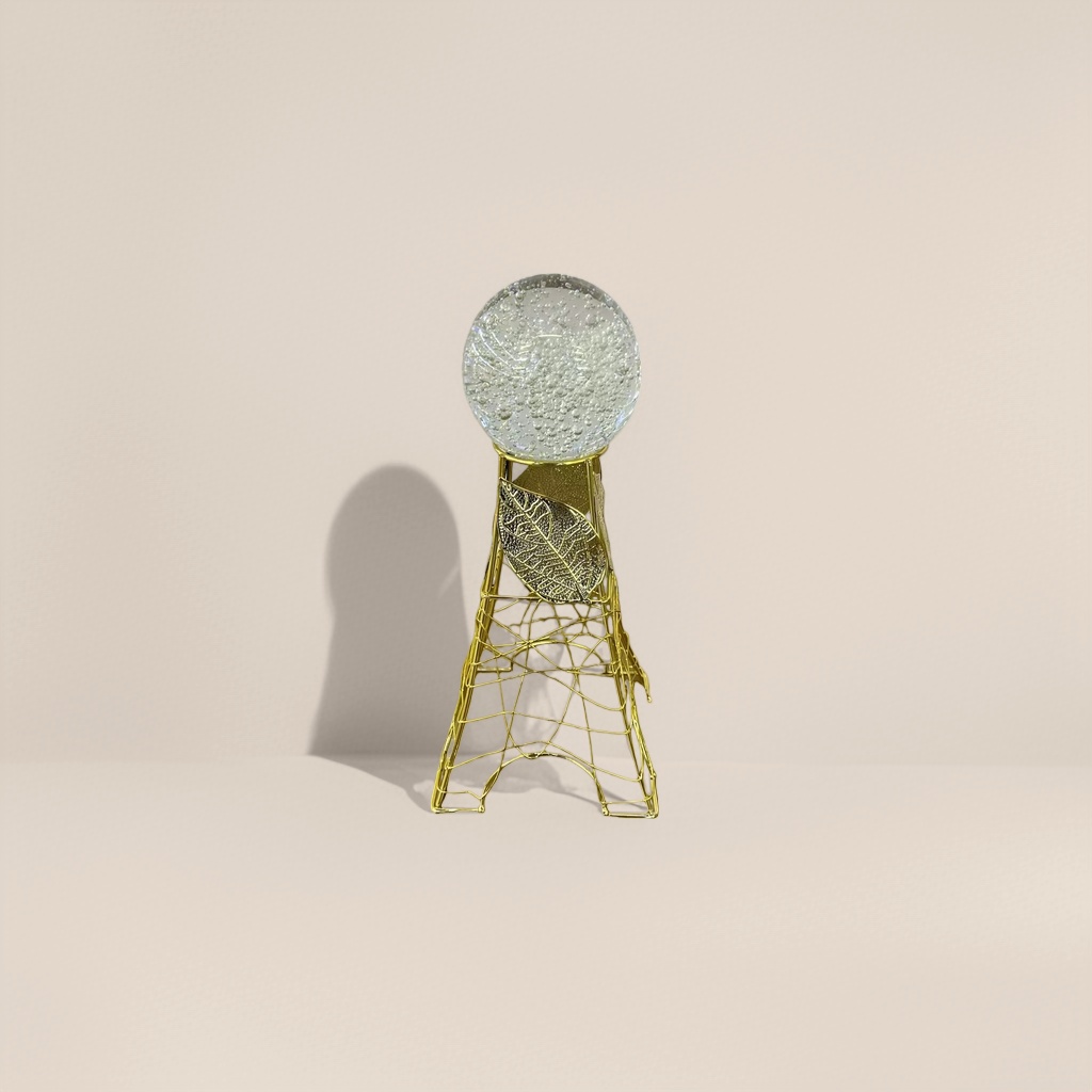 SANCAI golden ironwork stand supports transparent bubble ball decorative items for festival wedding decoration Specification image
