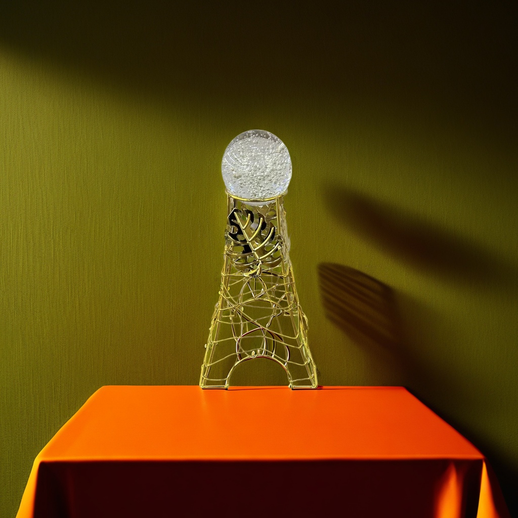 SANCAI golden ironwork stand with transparent bubble ball festival decorative item details Picture