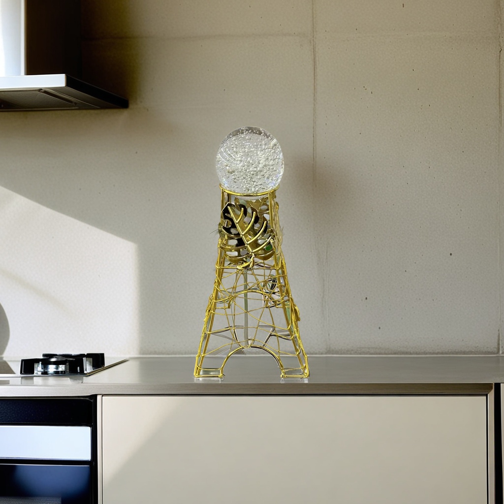 SANCAI golden ironwork stand with transparent bubble ball festival decorative item Application Scenario
