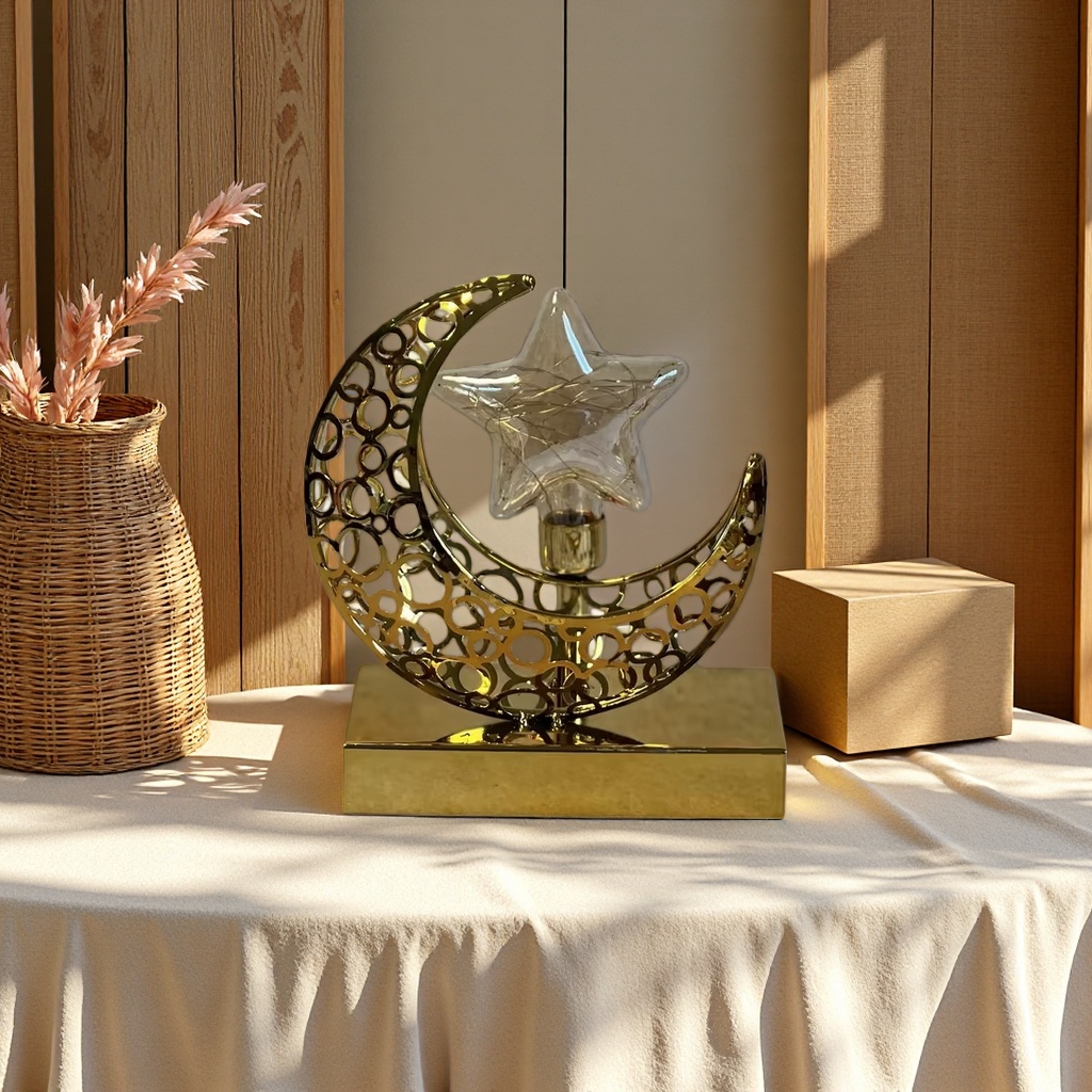 SANCAI golden crescent star-shaped decorative items are creative home furnishings for the living room, bedroom and desktop details Picture