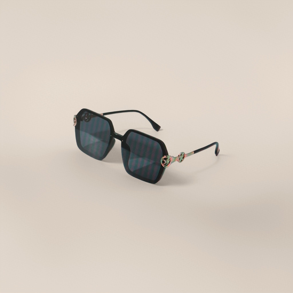 نظارات شمسية مربعة اللون، عصارة شمسية مضادة للأشعة فوق البنفسجية Specification image