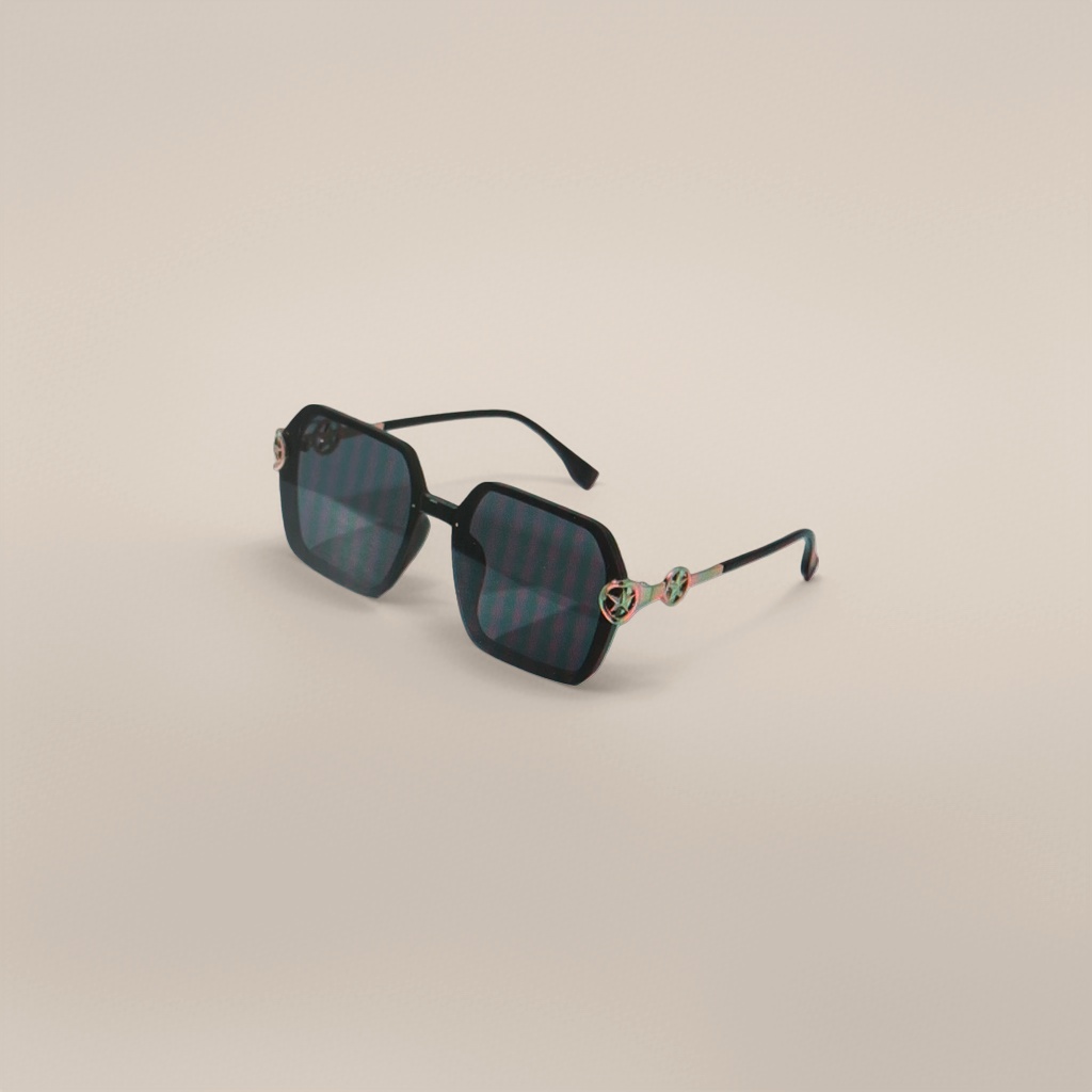 Black square sunglasses are fashionable and versatile, with UV protection and polarized light
