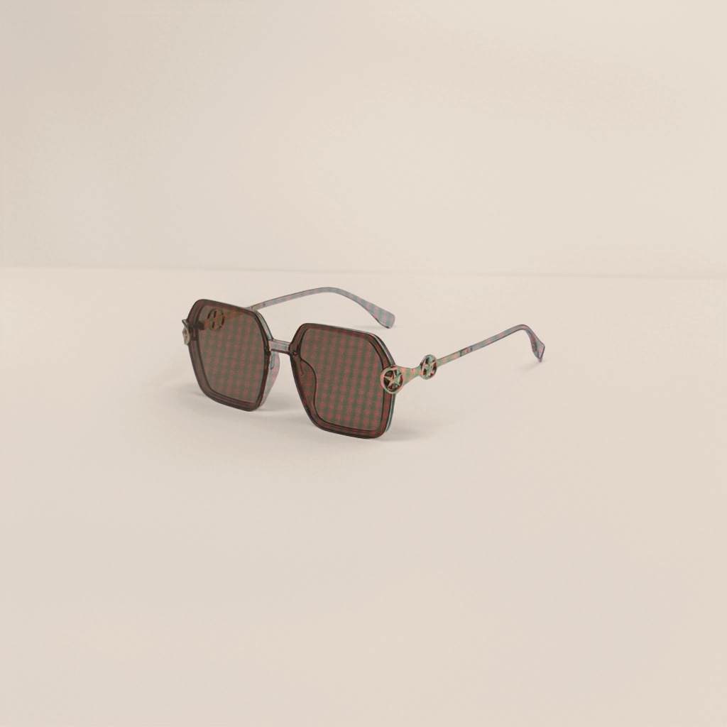 نظارات شمسية مربعات بنية اللون، نظارات شمسية مضادة للأشعة فوق البنفسجية Specification image