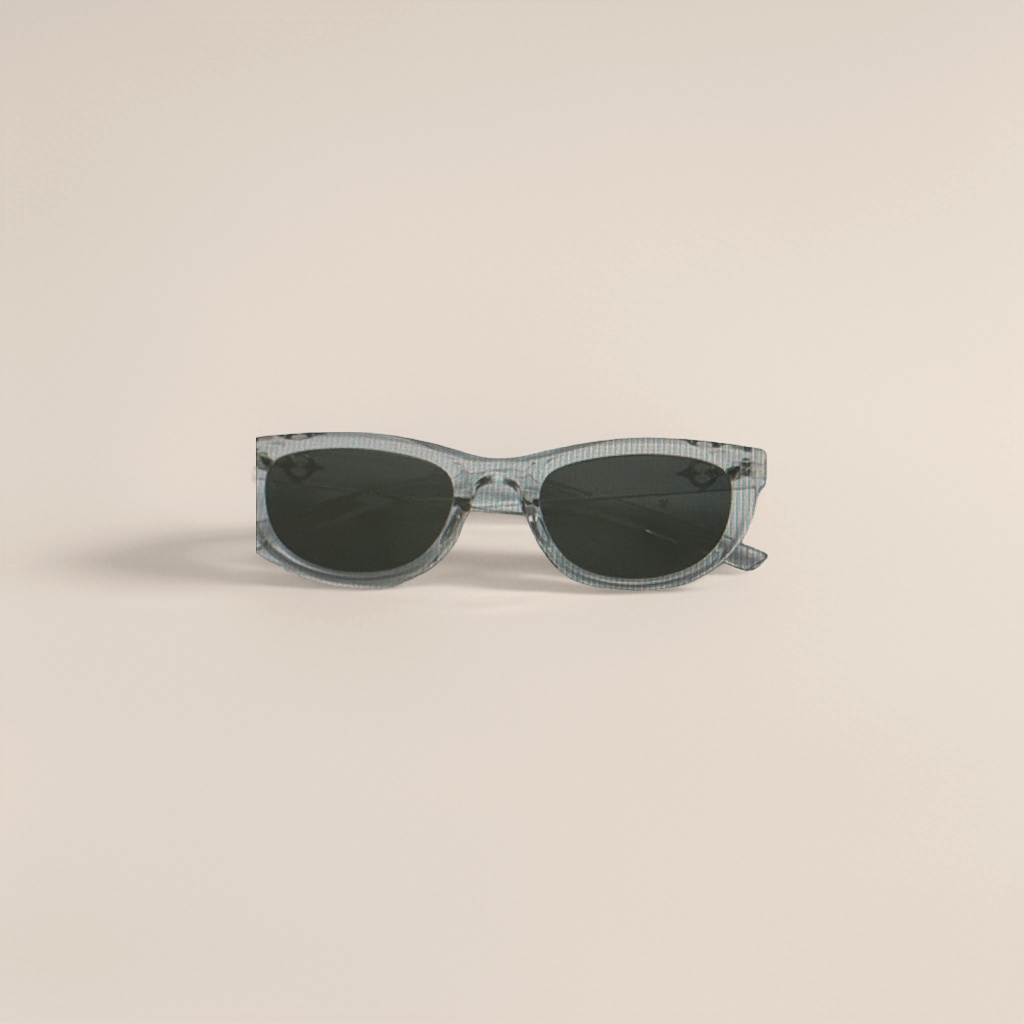 The black and gray plate sunglasses with a transparent gray frame are fashionable, polarized and UV-resistant, suitable for both men and women