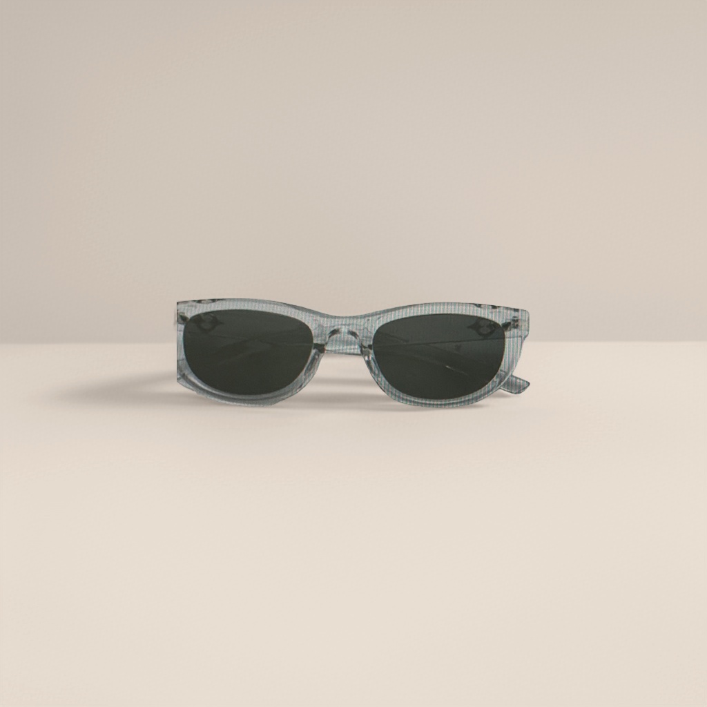 The black and gray plate sunglasses with a transparent gray frame are fashionable, polarized and UV-resistant, suitable for both men and women Specification image