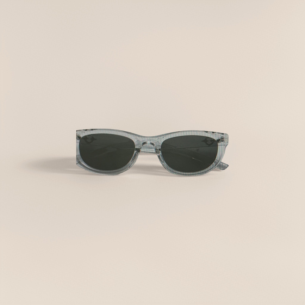 The black and gray plate sunglasses with a transparent gray frame are fashionable, polarized and UV-resistant, suitable for both men and women Application Scenario