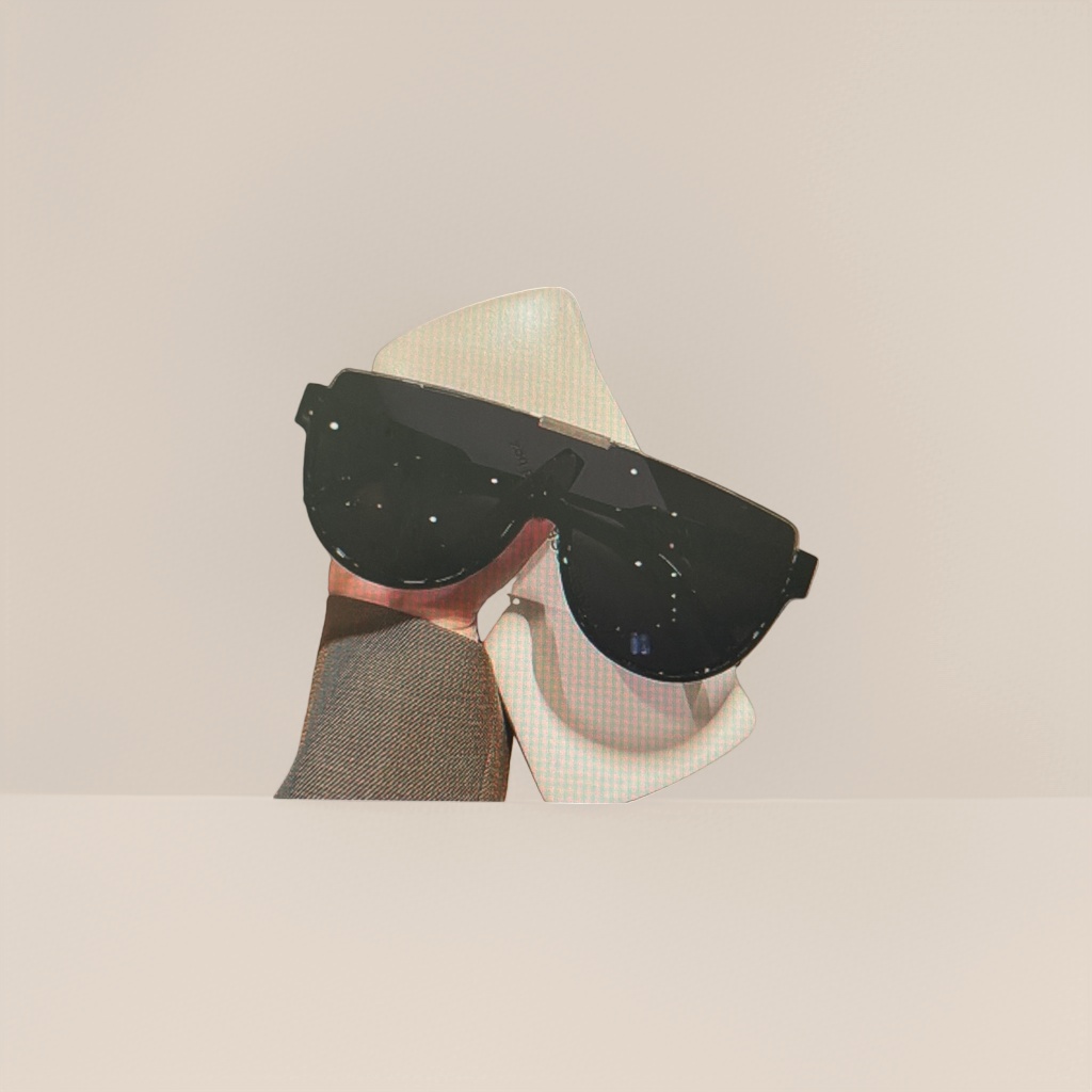 Black large-framed sunglasses are fashionable and versatile, with UV protection and polarized light details Picture