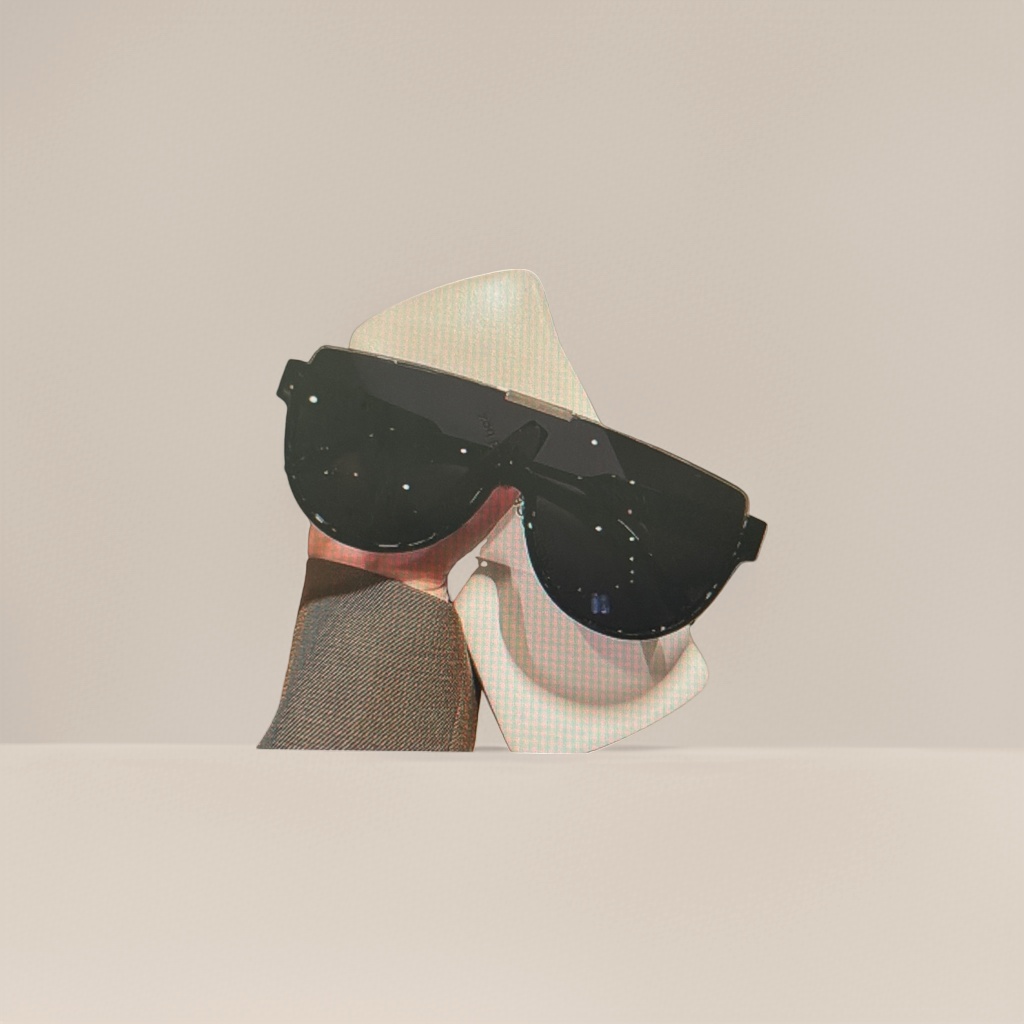 Black large-framed sunglasses are fashionable and versatile, with UV protection and polarized light Specification image