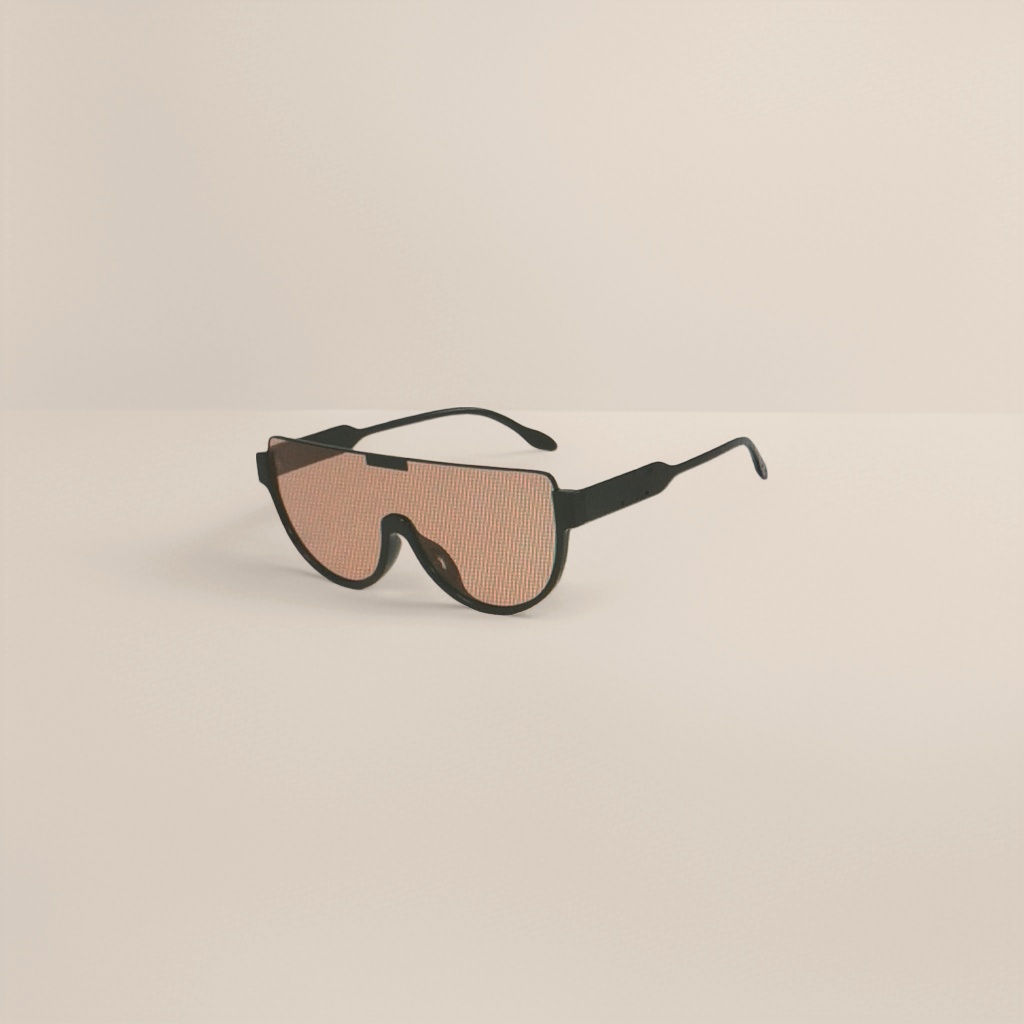 Black large-frame one-piece lens sunglasses, fashionable UV-resistant polarized sunglasses Application Scenario