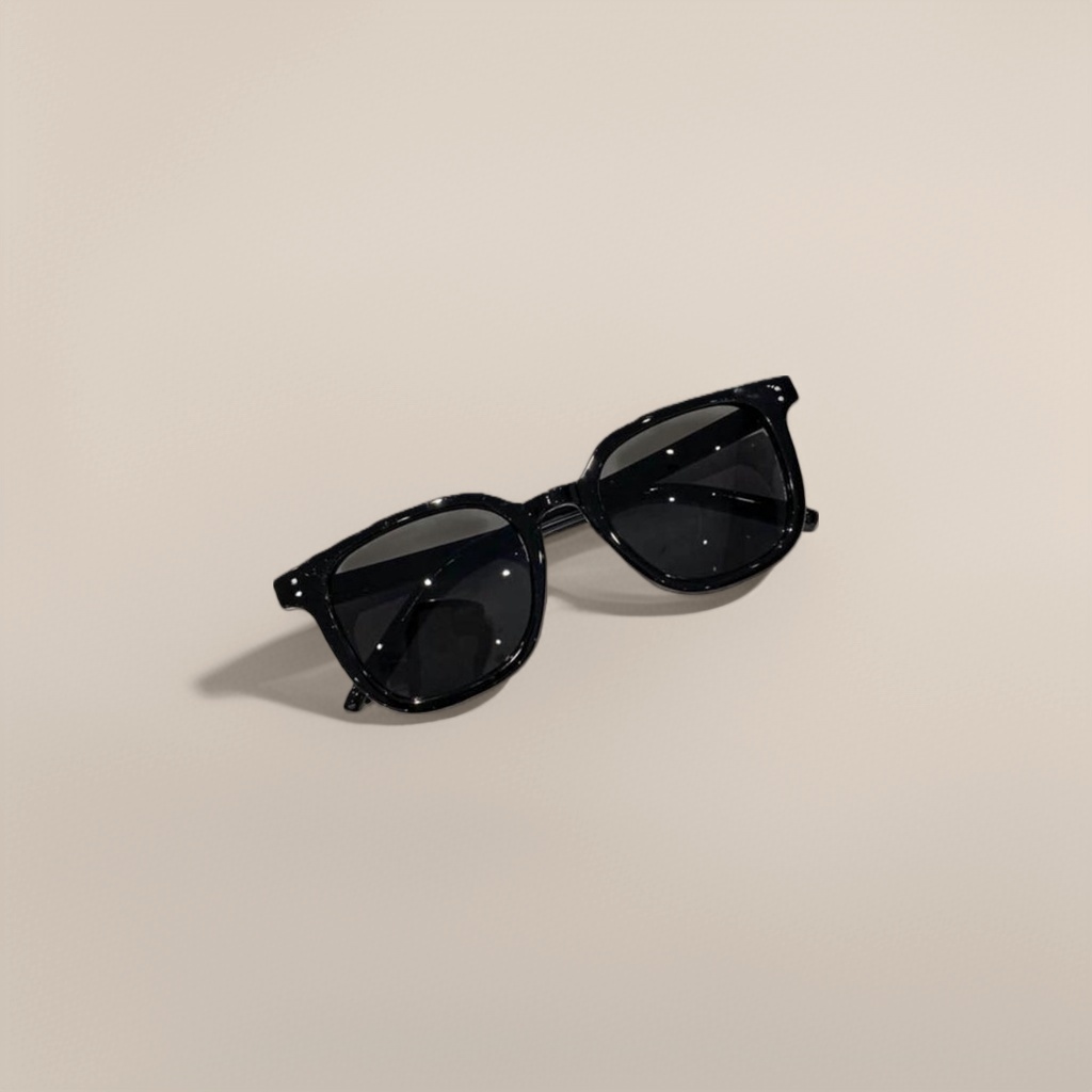 The black sunglasses with a thin metal frame design offer UV400 protection and are versatile for daily commuting and casual wear Specification image