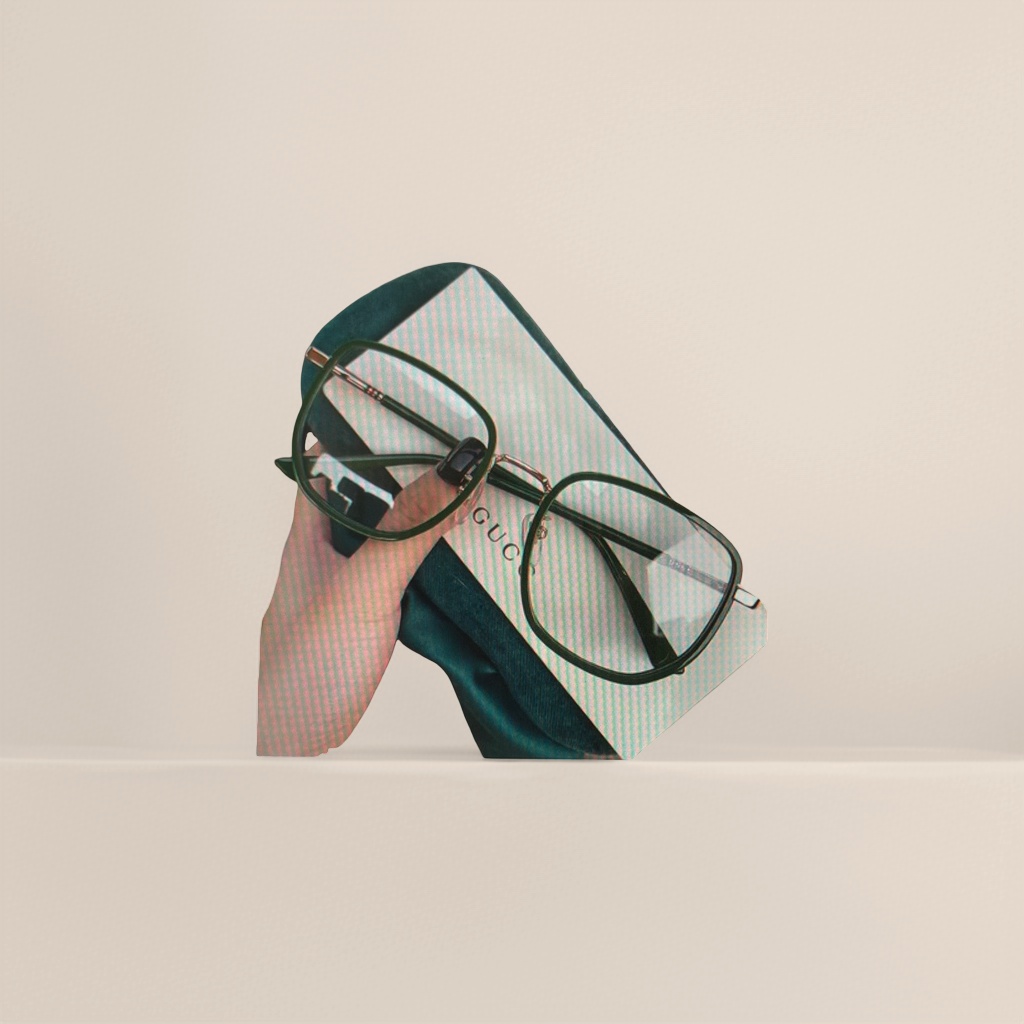 The emerald green framed glasses are fashionable, light and anti-blue light, and can be matched with different degrees for myopia