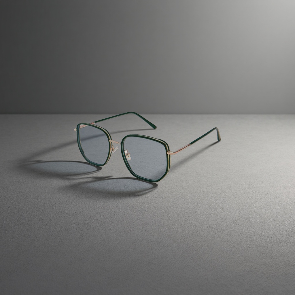 Black square-framed glasses are fashionable and lightweight, with metal frames suitable for both men and women Application Scenario