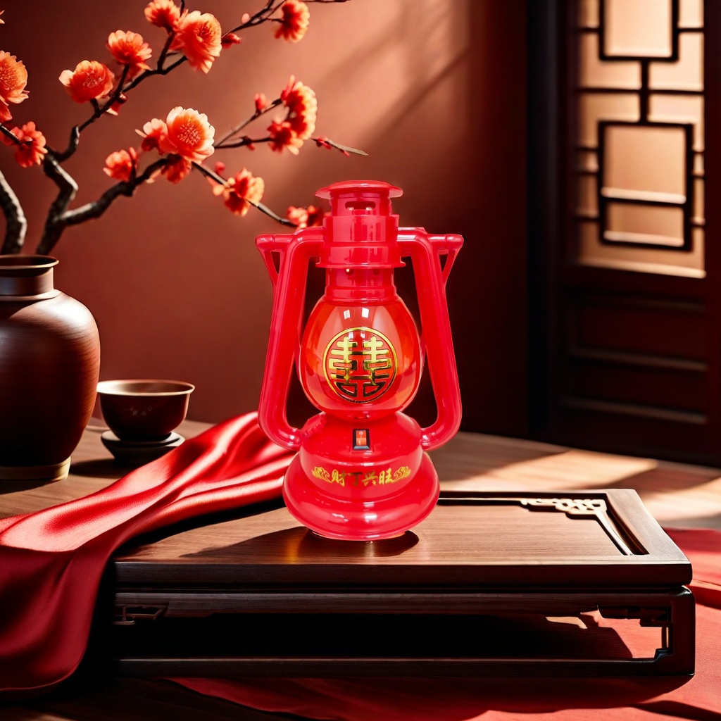 Red "double happiness" character lanterns, new Chinese-style wedding decorative pendants, indoor and outdoor festive atmosphere lights details Picture