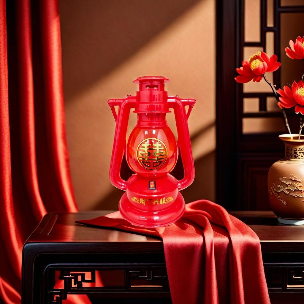 Red "double happiness" character lanterns, new Chinese-style wedding decorative pendants, indoor and outdoor festive atmosphere lights