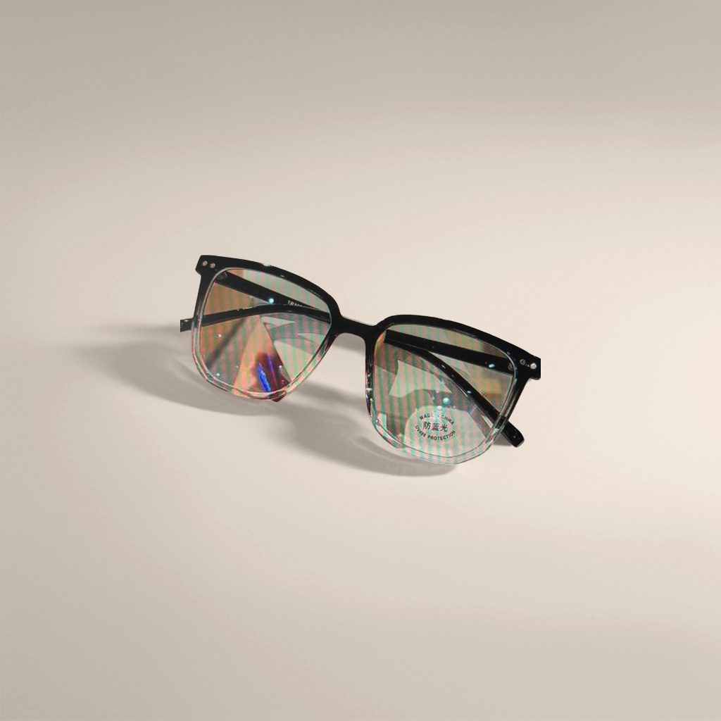 Black-framed glasses, fashionable and lightweight, with metal frames and myopia optical frames that can be matched with different degrees details Picture