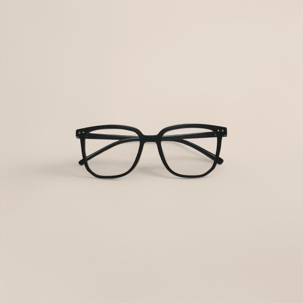 The black-framed glasses are fashionable, lightweight, and have a high degree of compatibility with the anti-blue light myopia frame