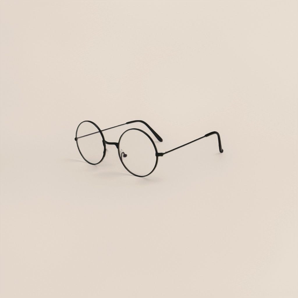 Black round-framed glasses made of high-elastic TR90 material, lightweight and flexible, suitable for daily commuting Application Scenario