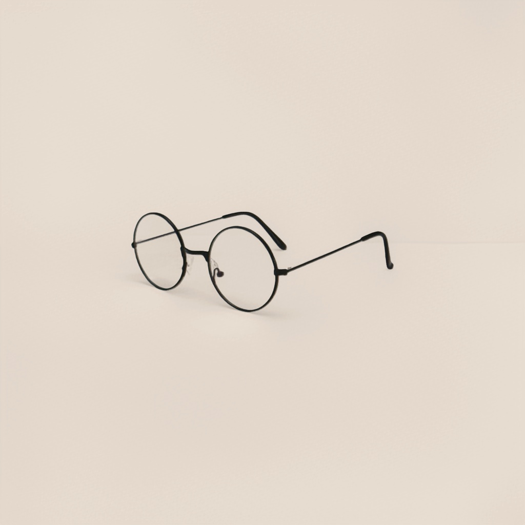 Black round-framed glasses made of high-elastic TR90 material, lightweight and flexible, suitable for daily commuting Specification image