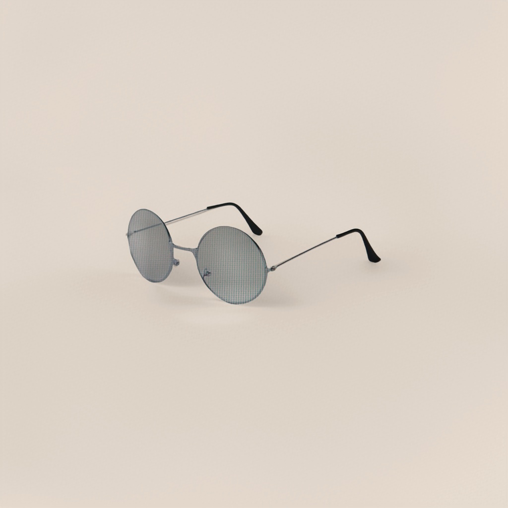 Silver thin-framed round glasses, fashionable, light and anti-slip nose pads, unisex Application Scenario