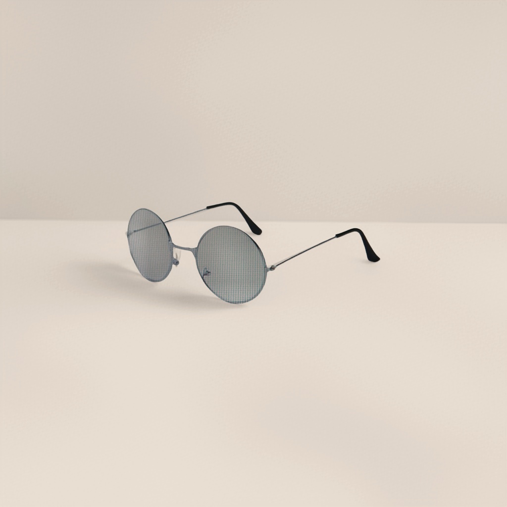 Silver thin-framed round glasses, fashionable, light and anti-slip nose pads, unisex Specification image