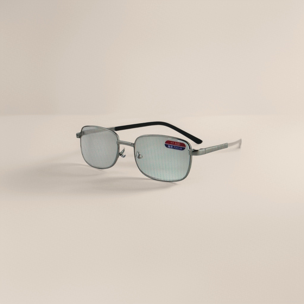The silver metal frame reading glasses are lightweight, anti-slip and can adjust both myopia and presbyopia