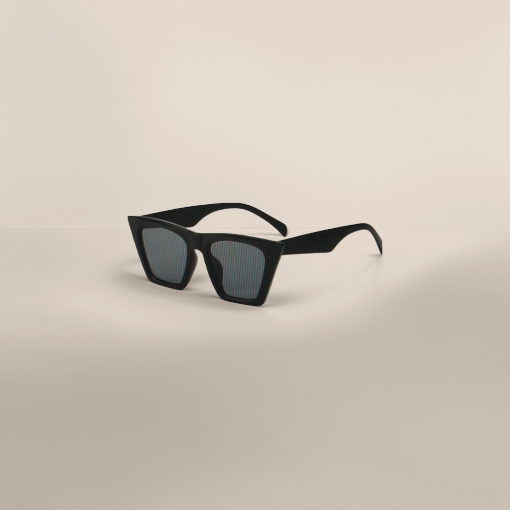 Black cat-eye sunglasses, fashionable and retro UV-resistant polarized sunglasses Specification image