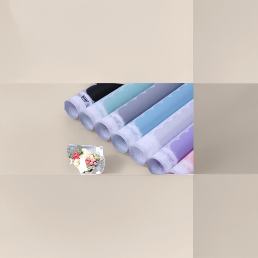 彩色蕾丝边花艺包装纸卷 30cm宽10米长 手工DIY礼品装饰用