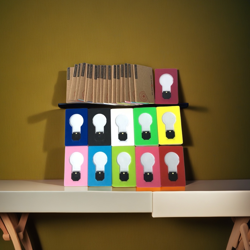 Colorful card Pocket Lamp Portable lamp Creative Desktop decorative lighting Night light details Picture
