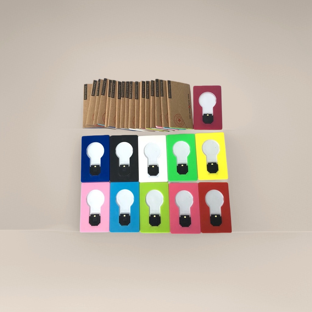 Colorful card Pocket Lamp Portable lamp Creative Desktop decorative lighting Night light Specification image