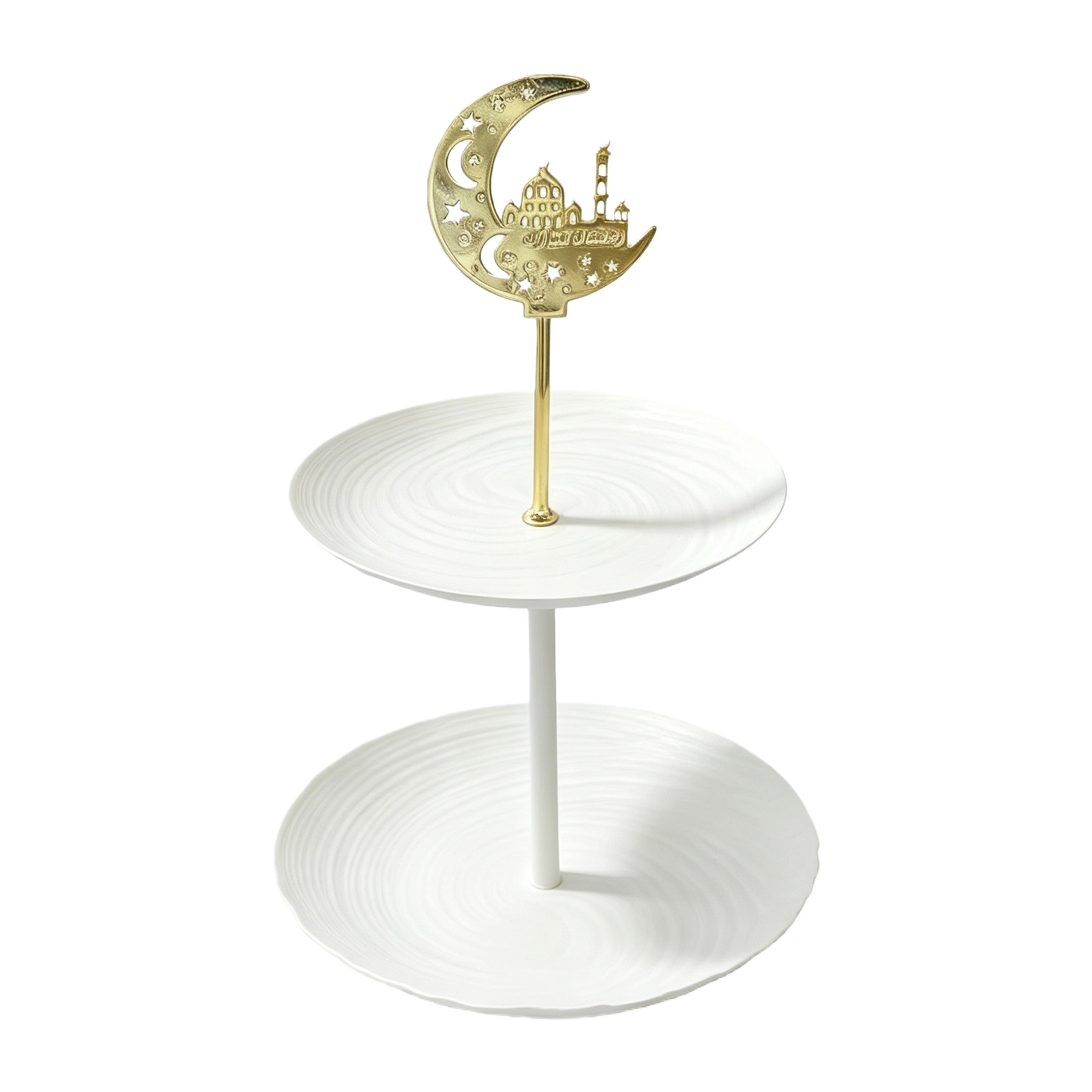 SANCAI white oval stacked tray Silver Ramadan Item Picture